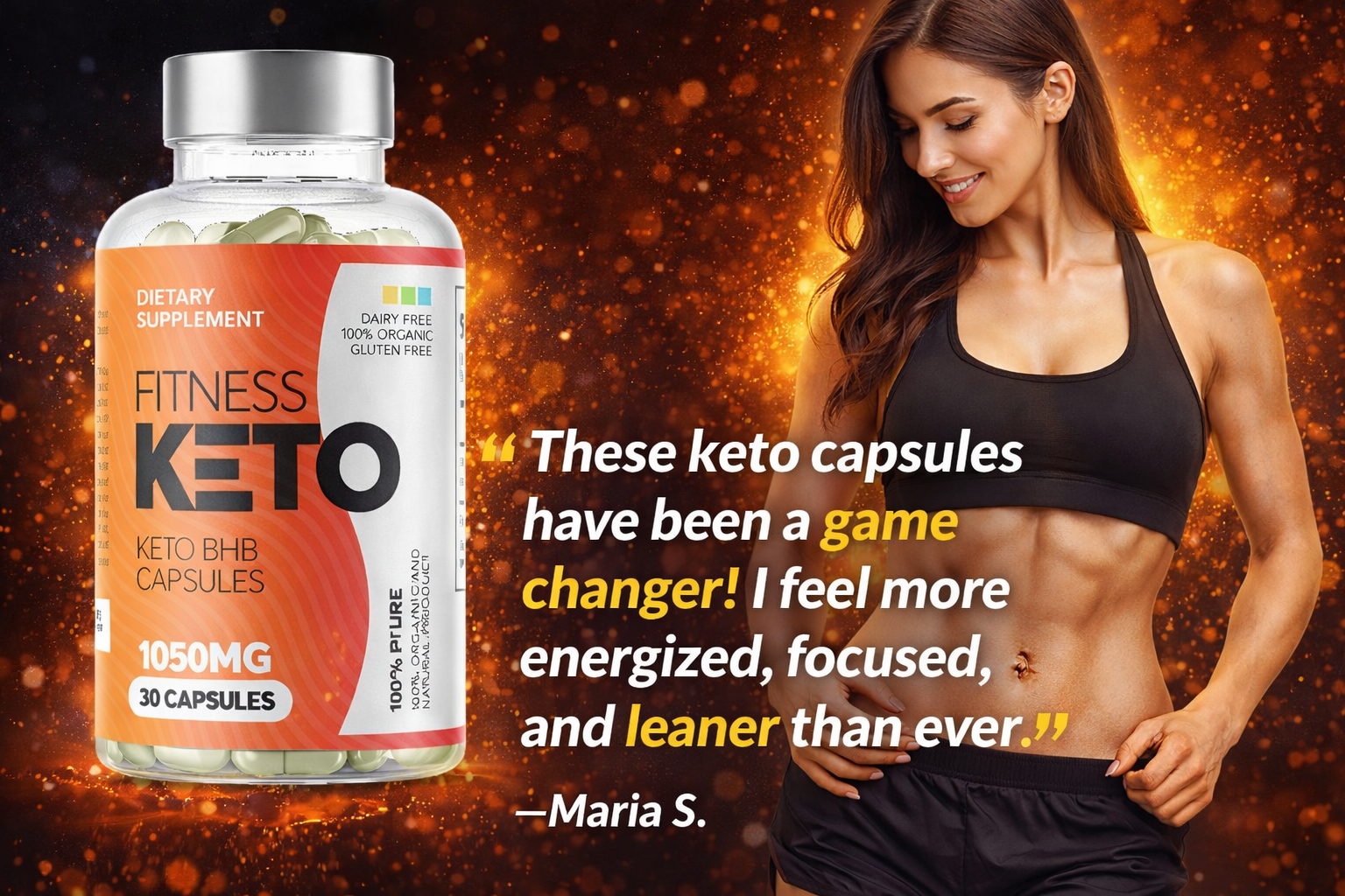 Fitness Keto Capsules Canada weight loss supplement bottle for fat burning and keto support