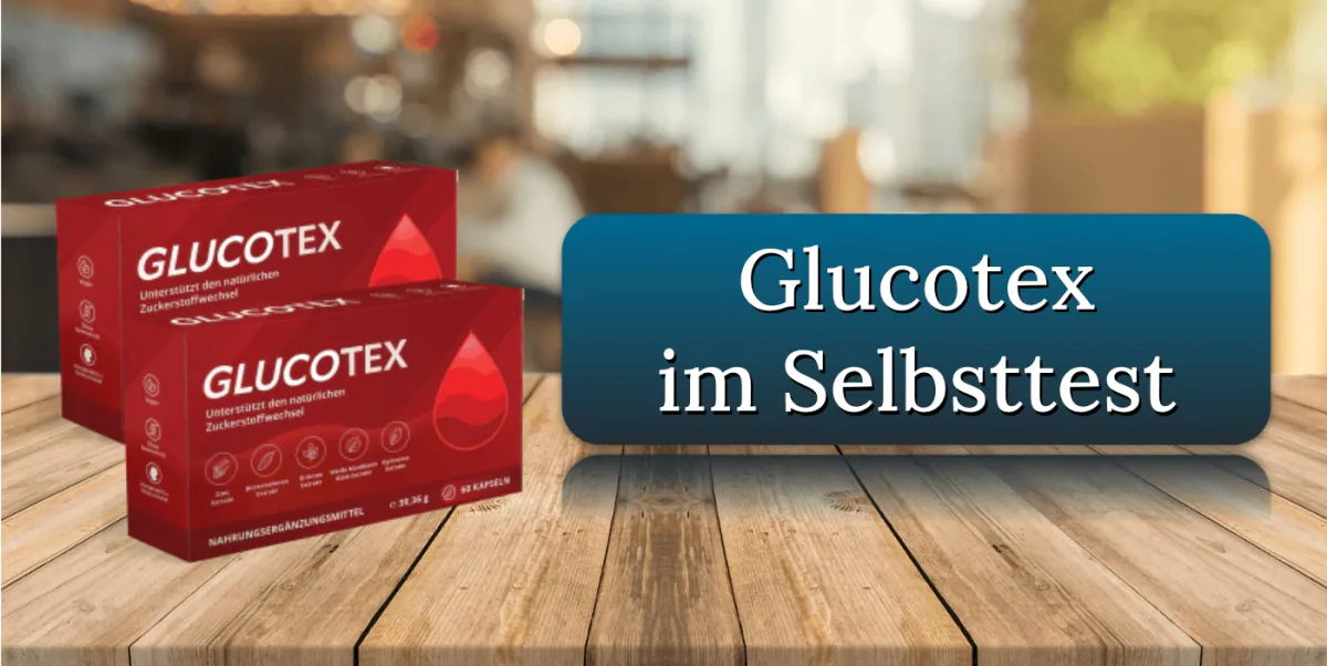 Glucotex Blood supplement bottle displayed with natural wellness ingredients for blood sugar support, daily energy, and healthy lifestyle support.