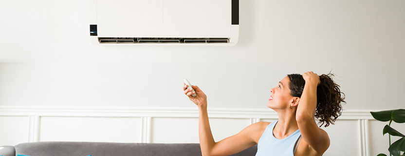 AERIOQ Heating & Cooling wall-mounted unit providing fast cooling and heating with smart remote control for year-round indoor comfort in USA homes.