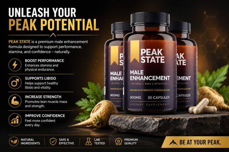 Peak State Male Enhancement Capsules Reviews Australia 2026 – Men's dietary supplement designed to support daily wellness, vitality, and overall men's health as part of a healthy lifestyle.