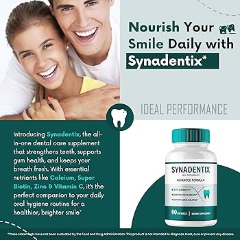 Synadentix Teethcare chewable oral wellness supplement formulated to support healthy gums, strong teeth, fresh breath, and a balanced oral microbiome as part of a daily dental care routine.